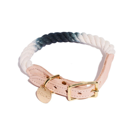 Dog Collars Premium Marine Green Ombre Cotton Rope Cat & Dog Collar
