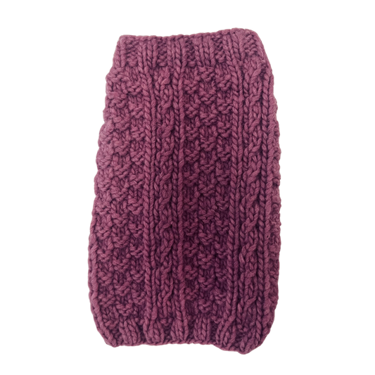 Mauve Cable Knit Dog Sweater – XXS