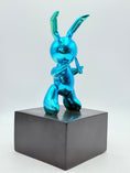 Load image into Gallery viewer, Small Balloon Rabbit Sculpture - Blue Chrome Edition - blue chrome small balloon rabbit sculpture, luxury sculpture, product…
