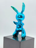Load image into Gallery viewer, Small Balloon Rabbit Sculpture - Blue Chrome Edition - blue chrome small balloon rabbit sculpture, luxury sculpture, product…
