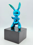 Load image into Gallery viewer, Small Balloon Rabbit Sculpture - Blue Chrome Edition - blue chrome small balloon rabbit sculpture, luxury sculpture, product…
