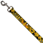 Dog Leash - DAFFY DUCK w/Poses Yellow/Black
