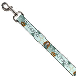 Dog Leash - Brave Merida Castle and Three Bear Brothers Pose with Script Greens