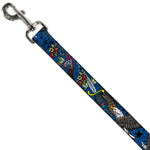 Dog Leash - Truth and Justice CLOSE-UP Blue