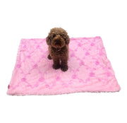 Blanket, Embroidered Roses in Pale Pink 