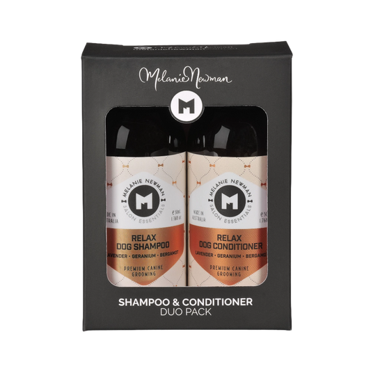 Relax Shampoo & Conditioner 50ml Duo Pack by Melanie Newman professional dog grooming tool Southlake Paws