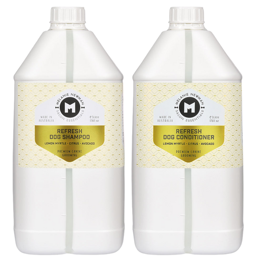 Refresh Shampoo and Conditioner 5L by Melanie Newman professional dog grooming tool Southlake Paws