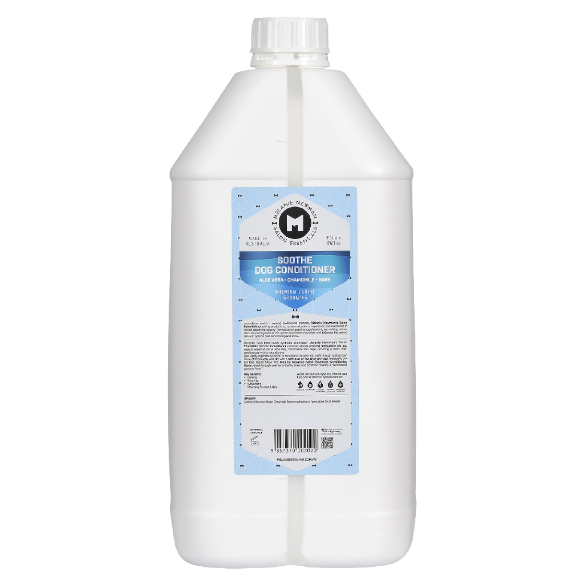 Soothe Conditioner 5L by Melanie Newman professional dog grooming tool Southlake Paws