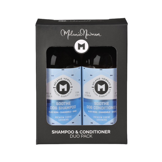 Soothe Shampoo & Conditioner 50ml Duo Pack by Melanie Newman professional dog grooming tool Southlake Paws