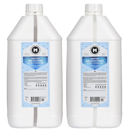 Soothe Shampoo and Conditioner 5L by Melanie Newman professional dog grooming tool Southlake Paws