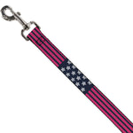 Dog Leash - Stars & Stripes2 Blue/White/Pink