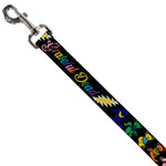 Dog Leash - Grateful Dead Script w/Bears & Skeletons Black/Multi Color