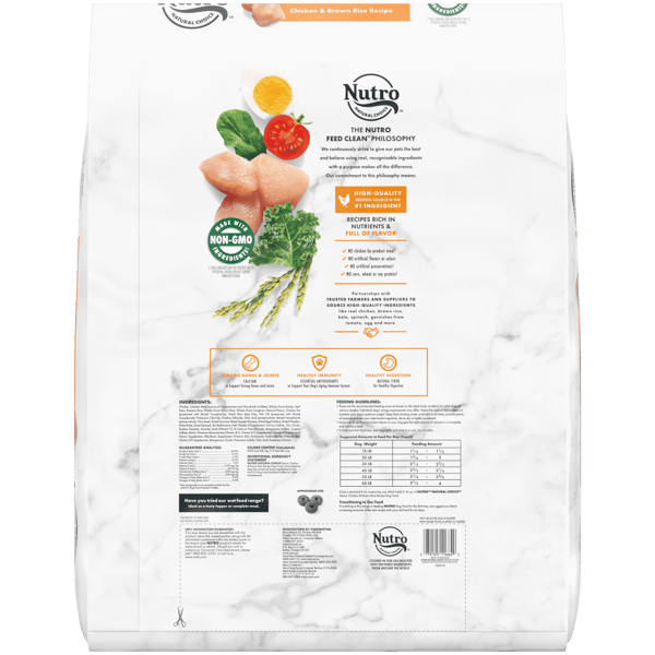Nutro Natural Choice Senior Chicken & Brown Rice Dry Dog Food (30lb) 