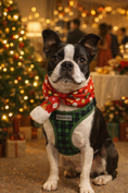 Load image into Gallery viewer, Parisian Pet 'Freedom Harness Scottish' for Dogs & Cats – Comfortable Adjustable Plaid Dog Harness, Durable Design, Green & Blue
