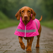 Parisian Pet 'Pink Raincoat' for Dogs & Cats, Waterproof Dog Raincoat, Designer Pet Coat, Pink