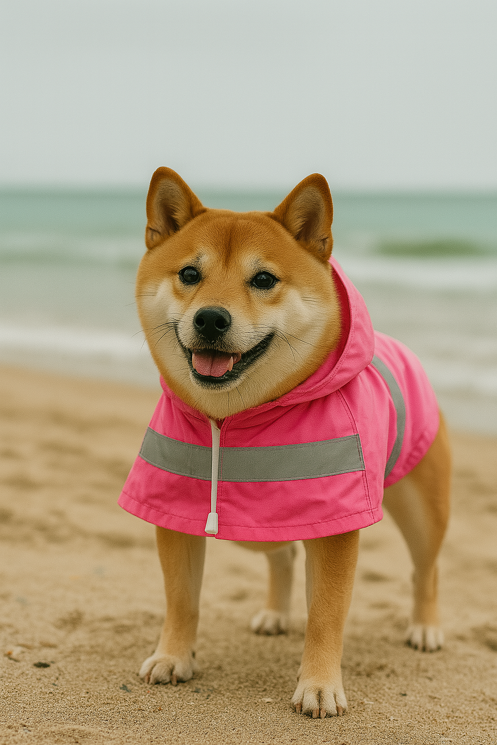 Parisian Pet 'Pink Raincoat' for Dogs & Cats, Waterproof Dog Raincoat, Designer Pet Coat, Pink