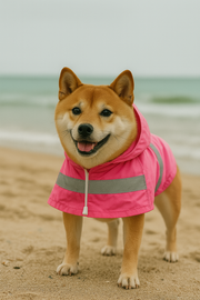 Parisian Pet 'Pink Raincoat' for Dogs & Cats, Waterproof Dog Raincoat, Designer Pet Coat, Pink