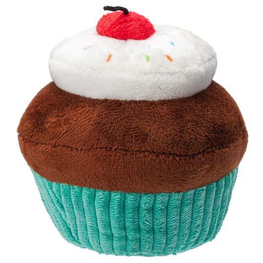 6" Cupcake Turquoise Dog Toy - Southlake Paws