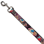 Dog Leash - REN & STIMPY Poses Text Purples