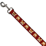 Dog Leash - Corgi Face/Rump Red