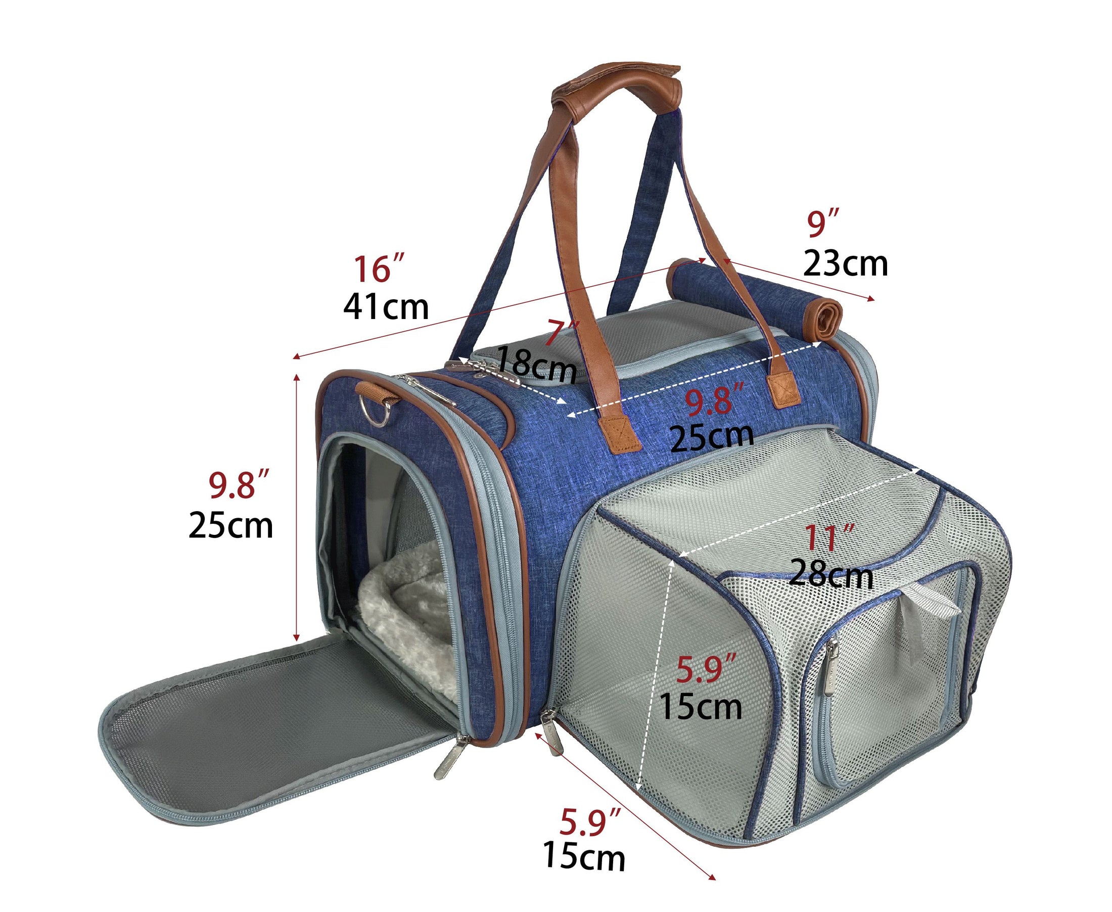 Mr. Peanut's Gold Series Mini Size Airline Compliant Expandable Pet Carrier - Southlake Paws