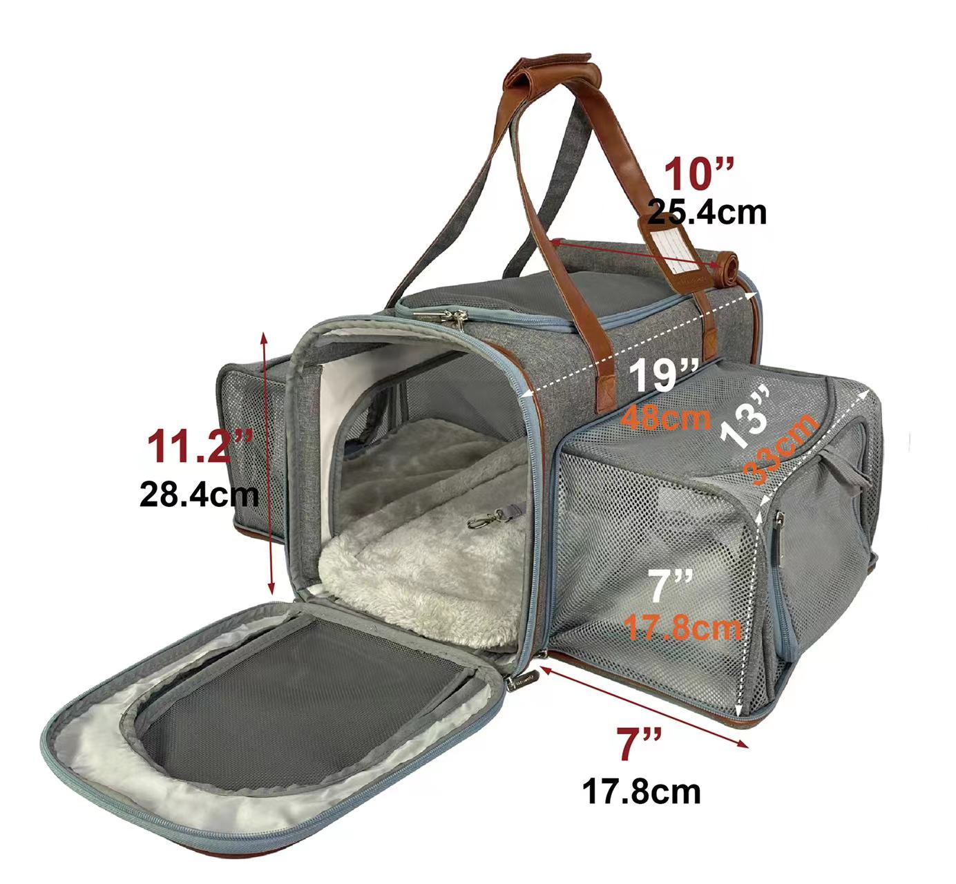 Mr. Peanut's Gold Series Big Apple XL Size Airline Compliant Double Expandable Pet Carrier - Southlake Paws