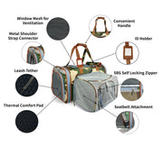 Mr. Peanut's Gold Series Standard Size Airline Compliant Expandable Pet Carrier - Prints Edition