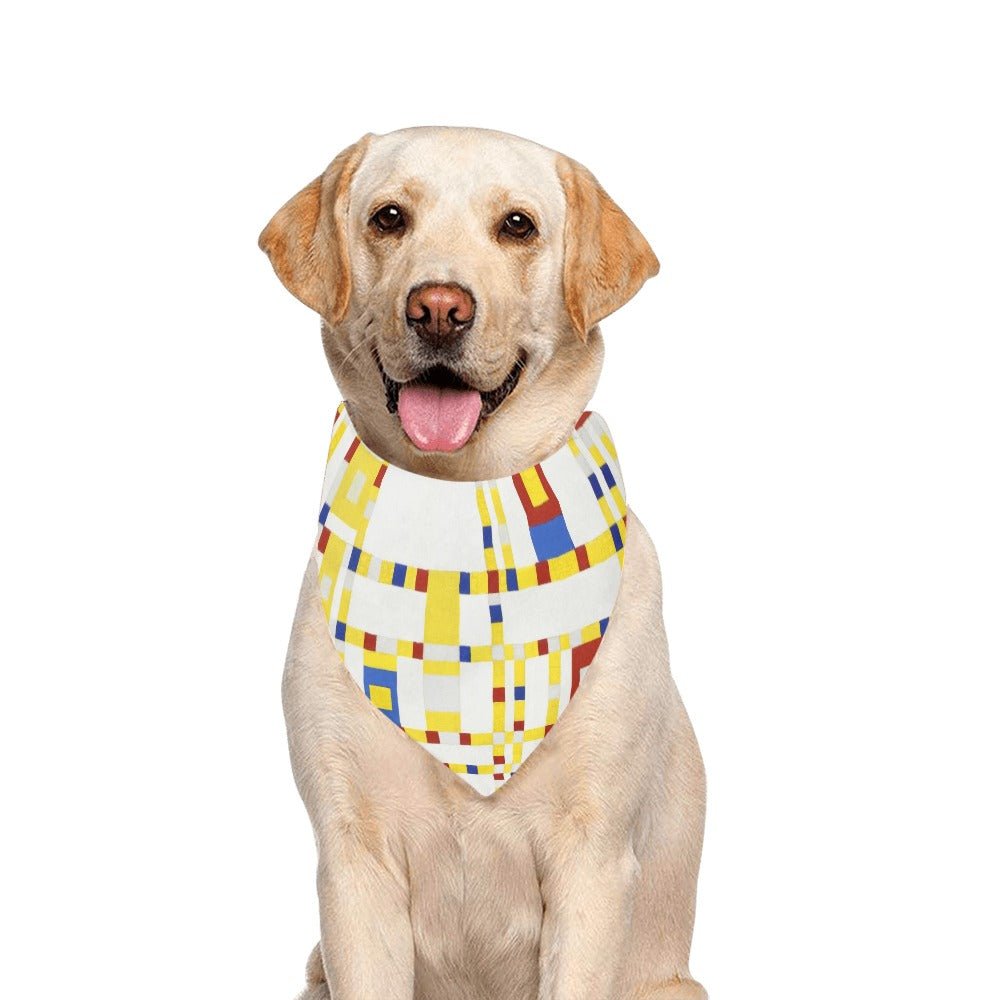 Mondrian Broadway Boogie Woogie Double-Sided Pet Bandana