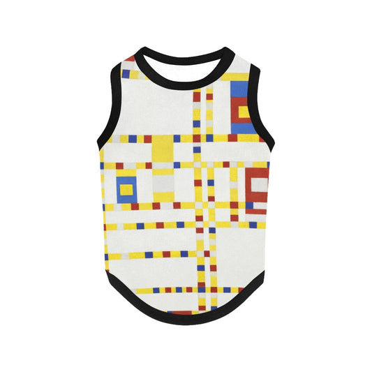 Mondrian Broadway Boogie Woogie Tank Top luxury pet product from Southlake Paws