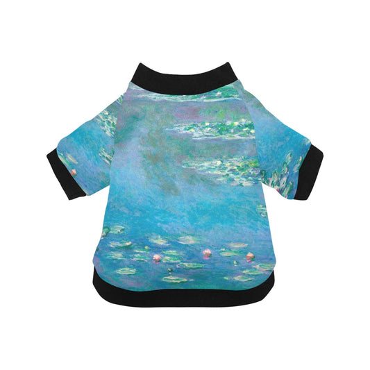 Monet Water Lilies Round Neck Shirt luxury pet product from Southlake Paws