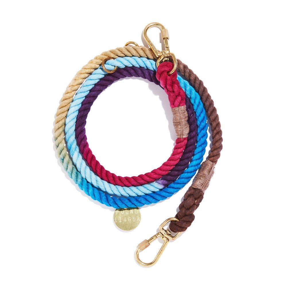 Shop Leashes Premium Mood Ring Ombre Cotton Rope Dog Leash by Found My Animal | Adjustable & Handcrafted
