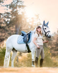 Load image into Gallery viewer, Moonstone Blue Saddle Pad Set
