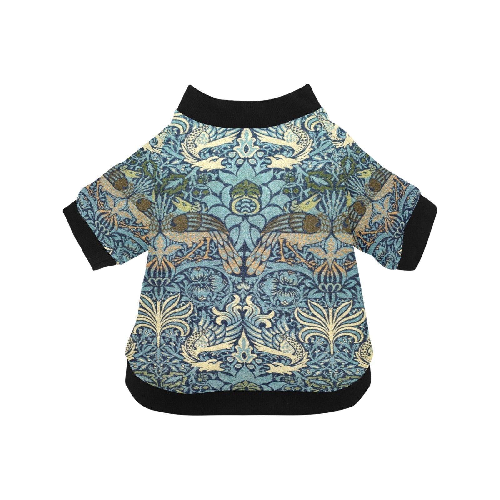Morris Peacock and Dragon Round Neck Shirt luxury pet product from Southlake Paws