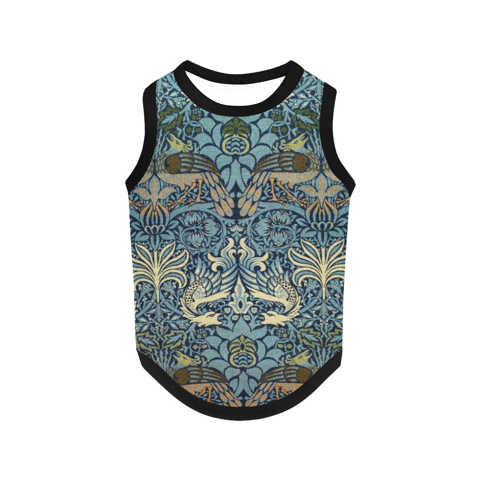 Morris Peacock and Dragon Tank Top luxury pet product from Southlake Paws