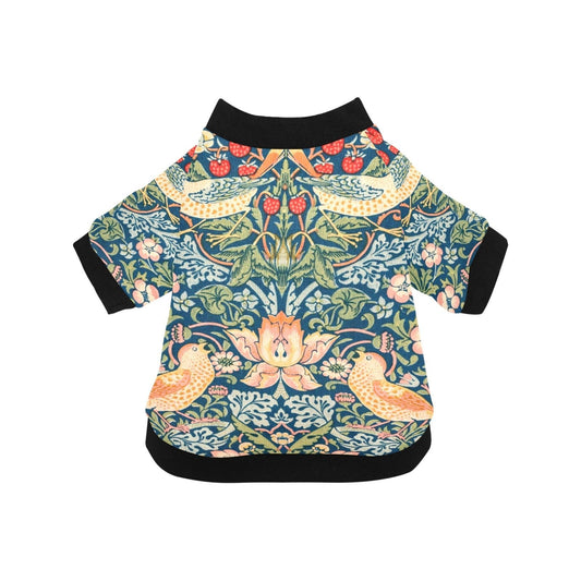 Morris Strawberry Thief Round Neck Shirt luxury pet product from Southlake Paws