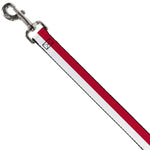 Dog Leash - North Carolina Flag Stripe Red/White