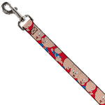 Dog Leash - Porky Pig Expressions Red