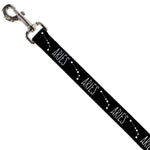 Dog Leash - Zodiac ARIES/Constellation Black/White