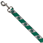 Dog Leash - SLYTHERIN Crest Diagonal Stripe Gray/Green