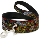 Dog Leash - Born to Raise Hell CLOSE-UP Red