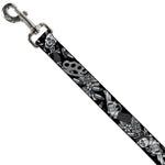 Dog Leash - Born to Raise Hell Black/White