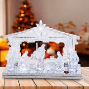 Kurt Adler 8.7-Inch Battery-Operated Light-Up LED Musical Nativity Scene