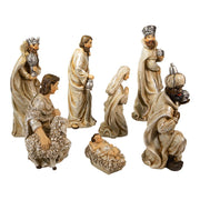 Kurt Adler 3-13-Inch Resin Nativity Table Piece, 7 Piece Set