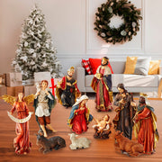 Kurt Adler 18-Inch Nativity Table Piece 11 PC Set