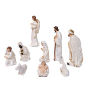 Kurt Adler 2-8.25-Inch Nativity Table Piece, 10-Piece Set
