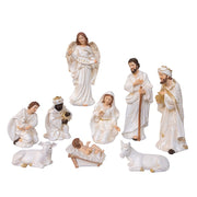 Kurt Adler 2-8.25-Inch Nativity Table Piece, 10-Piece Set