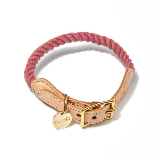 Dog Collars Premium Nantucket Red Up-Cycled Rope Cat & Dog Collar
