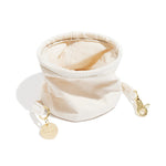 Natural Cotton Canvas Collapsible Cat & Dog Water Bowl