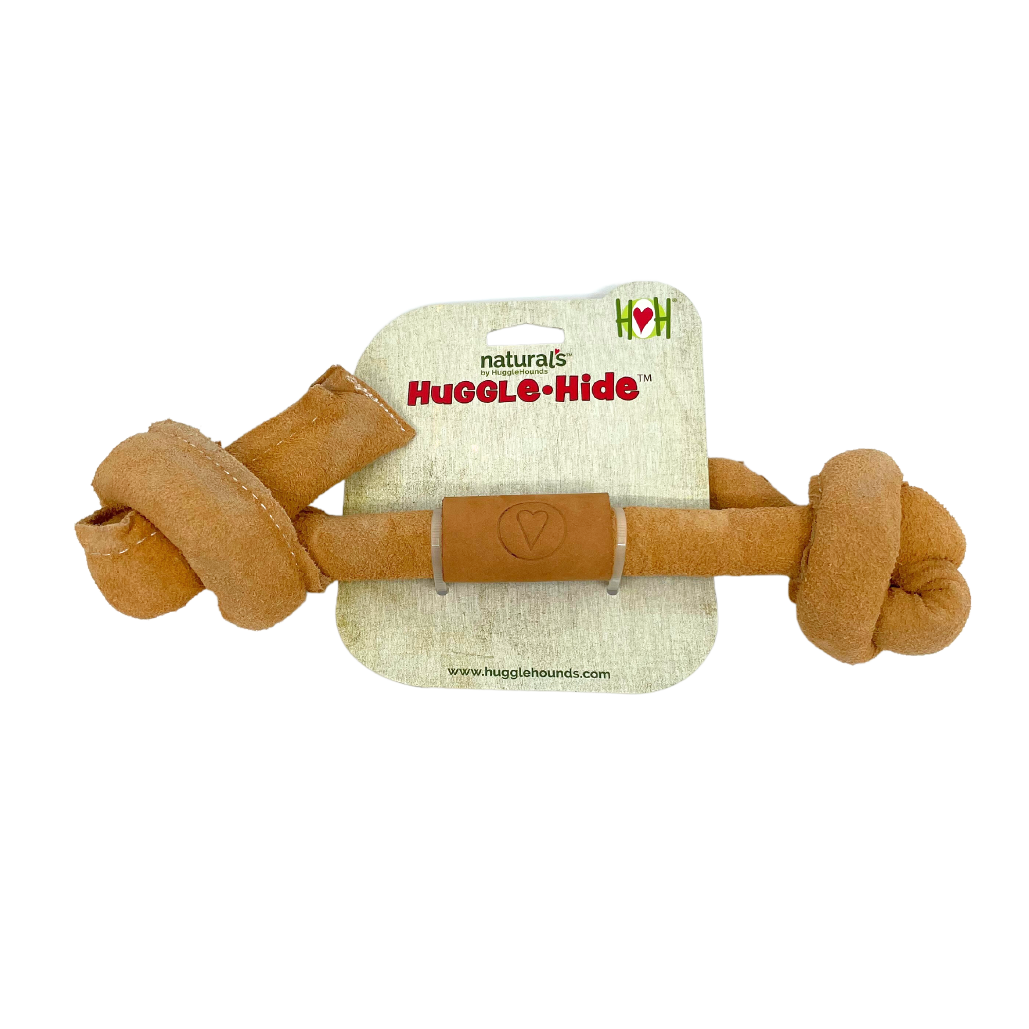 Huggle-Hide® Natural Leather Bone Dog Toy, 3 Pack - image 4