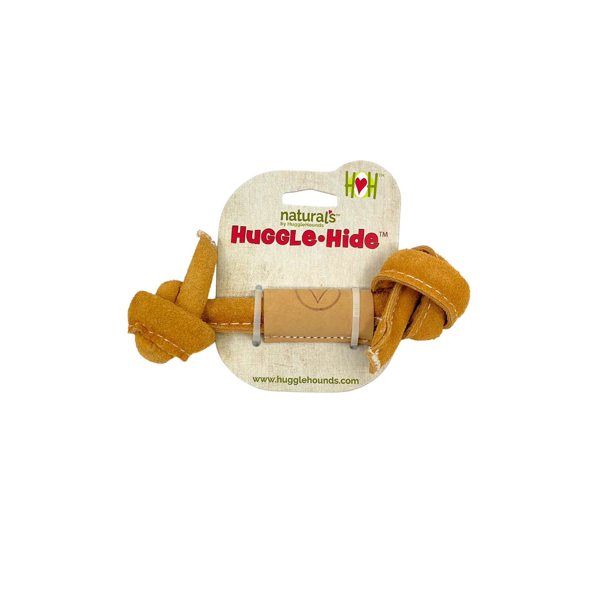 Huggle-Hide® Natural Leather Bone Dog Toy, 3 Pack - image 2